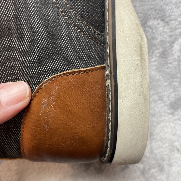 Madden M-Dolyn Denim Chukka Boots Mens 12M Blue Canvas Lace Up Hipster Shoes - Picture 9 of 11